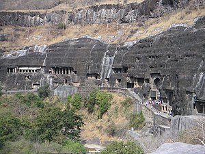 The Ajanta Caves. It were built in two phases, from the 2nd century BCE to the 1st century CE, and again in the 5th and 6th centuries AD